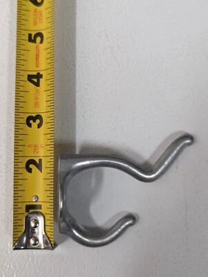 Vintage 3 Inch Coat Hat Closet Hook Hanger Metal With Screws  - Image 1 of 4