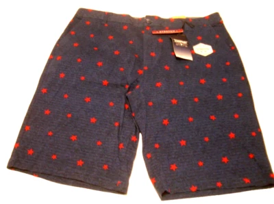 COMPANY OCHENTA UNO PANTALONES CORTOS ELÁSTICOS PARA HOMBRE AZUL MARINO con ESTRELLAS - TALLA 36 - NUEVOS CON ETIQUETAS Foto 1 de 4