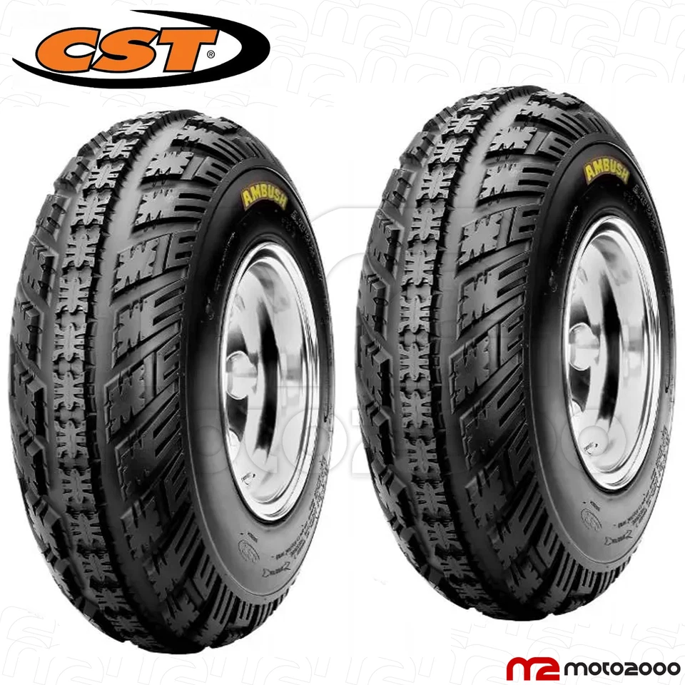 COPPIA 2 PNEUMATICI COPERTONI ANTERIORE SPORT AMBUSH C9308 AT 22X7-10 QUAD ATV - Immagine 1 di 1