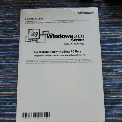 Factory Sealed Microsoft Windows  Server 2000 1-4CPU Includes service pack 2 - Image 1 of 2