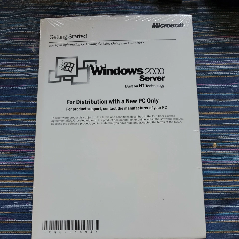 Factory Sealed Microsoft Windows  Server 2000 1-4CPU Includes service pack 2 - Image 1 of 2
