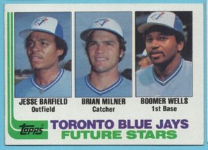 1982 Topps Blue Jays Future Stars - Jesse Barfield/Brian Milner/Boomer Wells