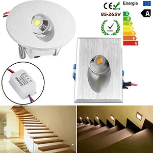 1/10/20x LED Recessed Walkway Step Stair Wall Corner Light Lamp Warm /Cool White - Picture 1 of 13