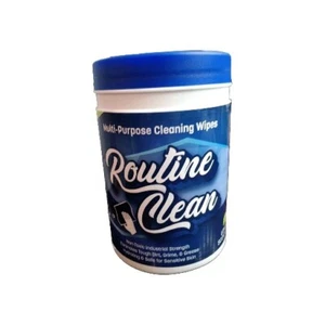 ROUTINE CLEAN MULTI PURPOSE CLEANING WIPES 160 WIPES LEMON SCENTED NON-TOXIC - Picture 1 of 2