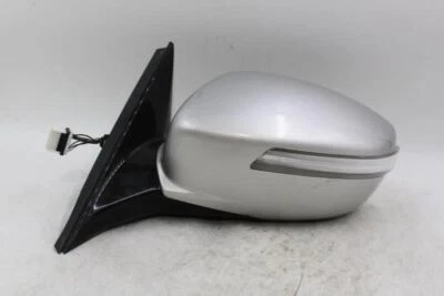 Left Driver Side Silver Door Mirror Power 2009-2014 HYUNDAI GENESIS OEM #15594 - Image 1 of 4