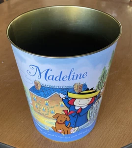 Vintage 2003 Madeline Metal Trash Can Waste Basket 10” X 9” Rare - Picture 1 of 12