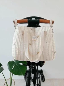 Korea Style Newborn Baby Care Diaper Bag Mummy Shoulder Bag Embroidery Quilted S - Picture 1 of 30
