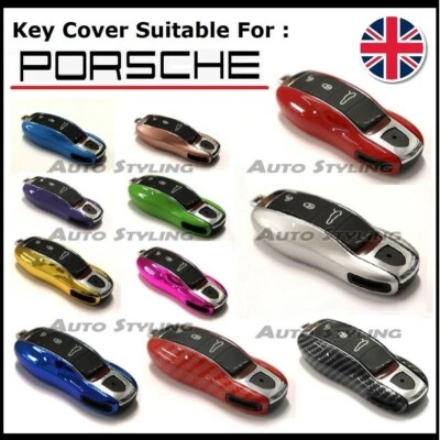 Key Fob Cover For Porsche Cayenne Panamera Boxster Cayman 911 Carrera Macan