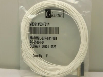 Glenair MWDM2L-37P-6K1-18B / M83513/03-F01N 37P Male Micro D-Sub Connector 18" - Image 1 of 2