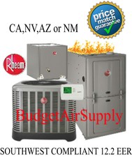 Rheem/Ruud 3.5 ton 14 Seer 80% 100K Btu Gas Furnace Ca,Az,Nm,Nv Compliant 12.2Ee