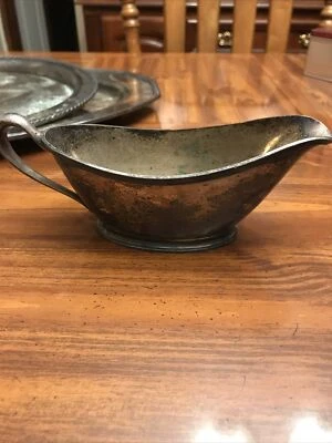 Lote de bandejas para servir vintage Oneida Community Par Plate Gravy Boat Foto 1 de 4