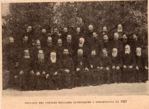 IMAGE 1927 PRINT BULGARIE PLODIV PHILIPPOPOLI RETRAITE PRETES BULGARES PRIEST - Picture 1 of 1