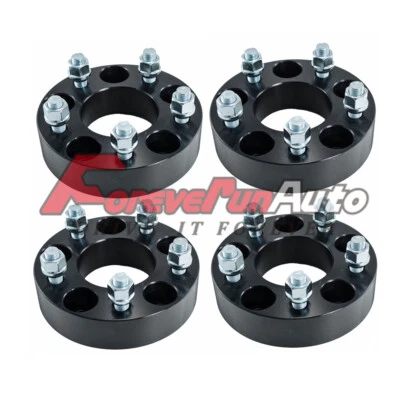 4Pcs 1.5" 5x4.5 Black Wheel Spacers fit Ford Mustang Edge Lincoln Town Car Mazda - Image 1 of 4