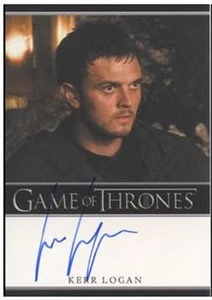 Tarjeta de autógrafo de Game of Thrones temporada 2 de Kerr Logan como Matthos Seaworth - Imagen 1 de 1