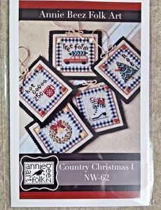 Annie Beez Folk Art Country Christmas #1 Counted Cross Stitch Chart #NW-62, PG - Picture 1 of 3