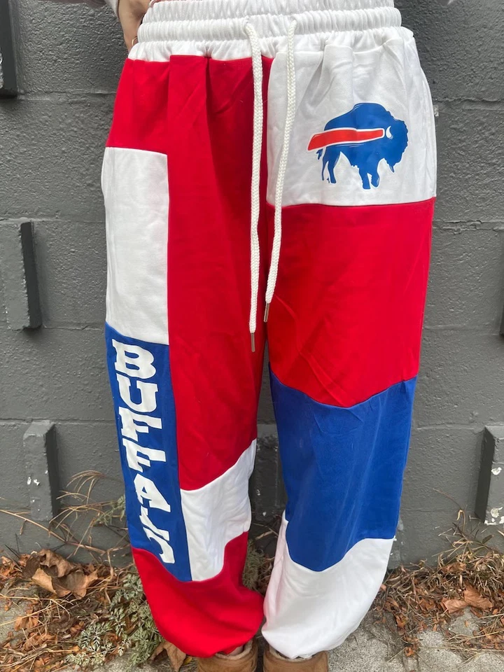 Pantalones deportivos Buffalo Football Joggers - Unisex bloque de color, pantalón deportivo Game Day Foto 1 de 4