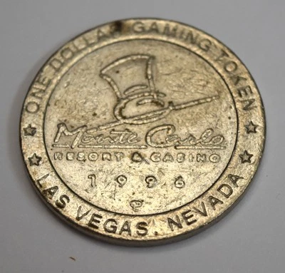 Monte Carlo Resort Casino FICHA DE JUEGO DE UN DÓLAR Las Vegas, Nevada Foto 1 de 2