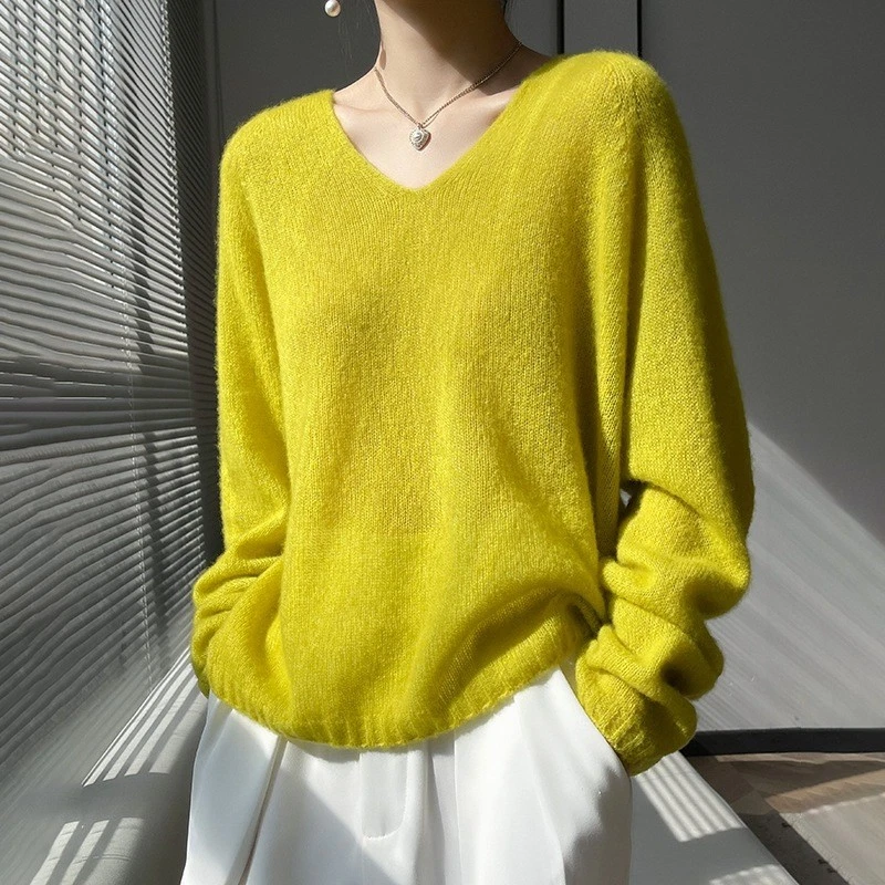 Suéter Prendas para el torso Pullover Suelto de Cachemira de Seda Mulberry para Mujer Nuevo Foto 1 de 4