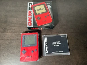 Nintendo GameBoy Pocket Red Handheld Console Open Box - Picture 1 of 13