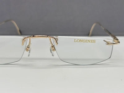 Longines Gafas de Lectura Marco Hombre Mujer Medio Dorado Sin Borde 4348 Foto 1 de 4