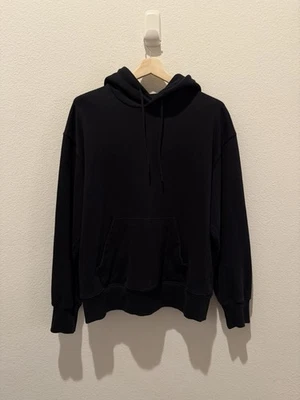 Sudadera con capucha negra de rizo de algodón orgánico Y3 para hombre talla mediana usada Foto 1 de 4