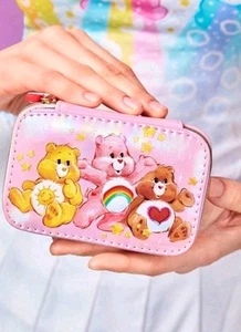 New! Care Bears Pink Irridescent Travel Jewelry Storage Box Cheer Bear, Tenderhe - Picture 1 of 14