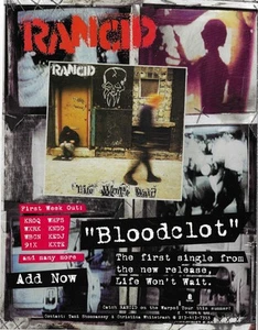 RANCID Rare VINTAGE Bloodclot 1998 PROMO TRADE AD Poster for Life CD MINT 8.5x11 - Picture 1 of 1
