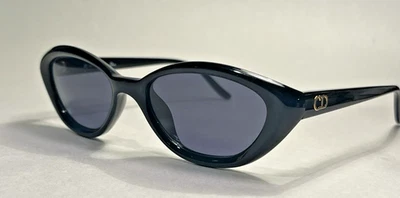 VTG Christian Dior COCCINELLE 94F JET BLACK CAT EYE SUNGLASSES 52-17-135 AUSTRIA - Image 1 of 4