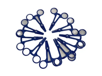 (10) Tubo hemostático de nailon azul desechable DRAVON abrazaderas A-110 Foto 1 de 4