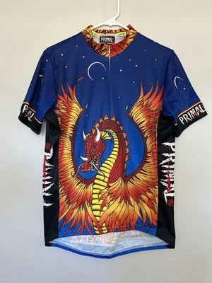 Camiseta deportiva de ciclismo Primal Wear Dragon de colección. Bolsillos Racing Raro Cremallera Completa Celestial Foto 1 de 4