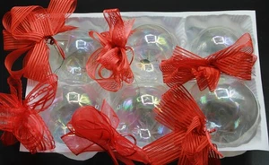 Christbaumschmuck 6xBAUMKUGEL Mundgeblasen Lauscha GLASKUGEL transparent Ø7cm #5 - Bild 1 von 9