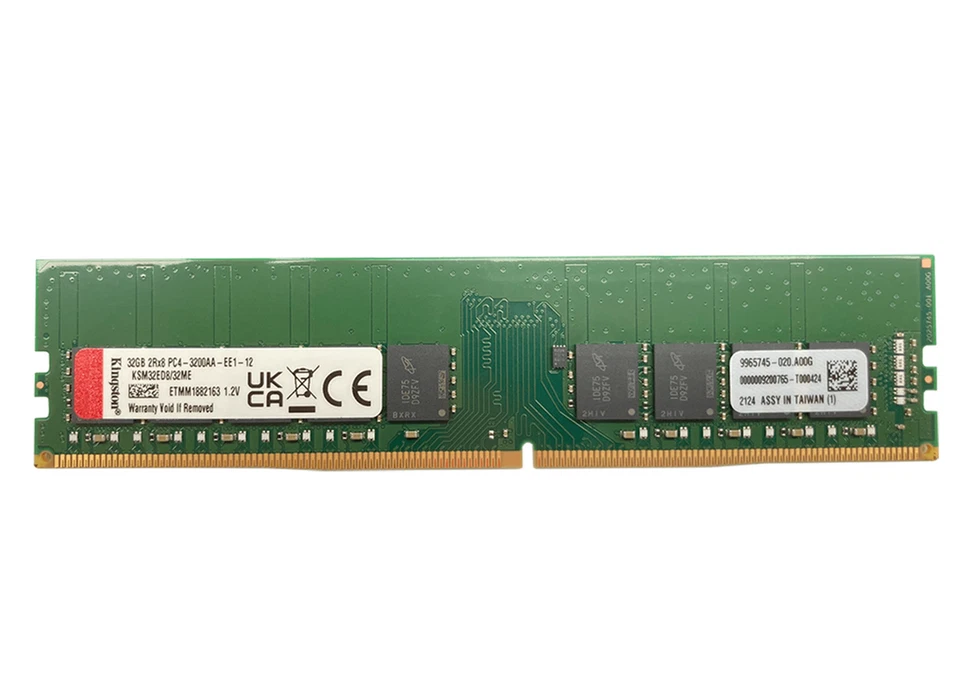 Kingston Server Premier 32GB 3200MHz DDR4 ECC CL22 DIMM 2Rx8 Serverspeicher - Bild 1 von 1