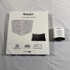 Magic The Gathering 12 Pocket Zippered Pro Binder & Protector Sleeves (105) Neu - Bild 1 von 5