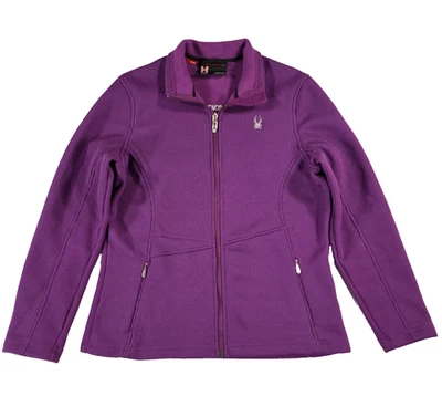 Chaqueta Suéter Spyder Core Para Mujer XL Púrpura Cremallera Completa Elastizada Polar Exterior Esquí Foto 1 de 4