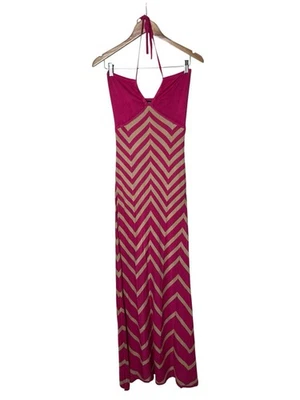 Vestido Bebe Rayas Chevron Rosa Maxi Y2K Tejido S Foto 1 de 4