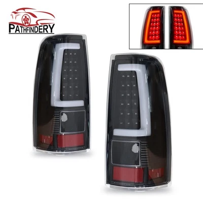 Luzes traseiras de LED pretas para 2003-2006 Chevy Silverado GMC Sierra 1500 2500HD 3500 - Imagem 1 de 4