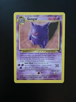Carta fósil de Gengar JCC Pokémon 20/62 ilimitada rara Foto 1 de 2