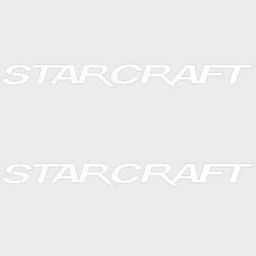 Starcraft Båt Logo Klistremerker Stickers | 10 x 1 1/2 Inch Hvit (Pair)