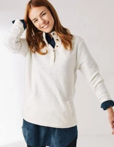 RRP £55, NEW FAT FACE Newbury Ivory Half Neck Jumper - Picture 1 of 4