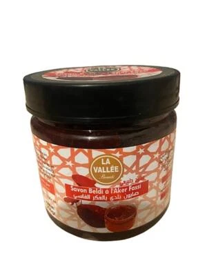 Natural Aker Fassi Black Soap, Nourishing Body and Face Exfoliating Scrub - Image 1 of 2