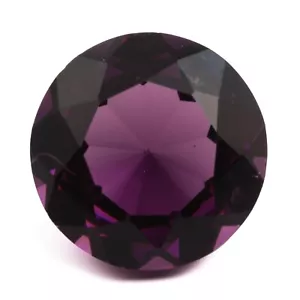 Large antique Czech hand cut round purple amethyst glass rhinestone 20mm - Picture 1 of 3