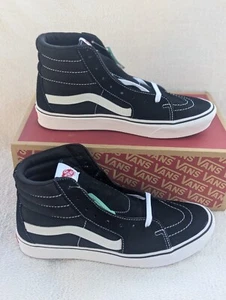 Größe 10,5 Herren (12W) Vans Comfycush Sk8-Hi schwarz/weiß Schnürschuh High-Top Sneaker - Bild 1 von 10