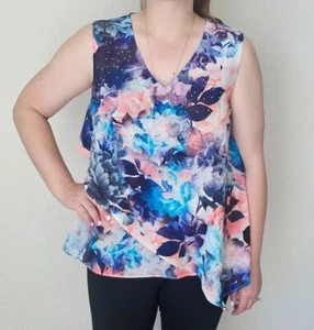 Liz Jordan Ladies Sleeveless Ainsley Top size 10 Colour Multi Floral - Picture 1 of 3
