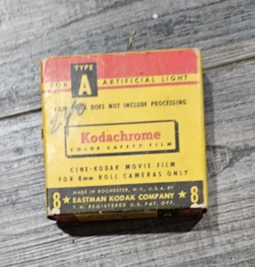 Película doble Kodak Kodachrome tipo A rollo de 8 mm 25 ft caducidad abril 1958 KA459 - Imagen 1 de 4