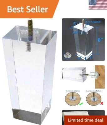 Sofá Pernas Móveis Transparentes Pernas Arcrílico 6 Polegadas Banco Pernas Armário Moderno Cupb... - Imagem 1 de 4