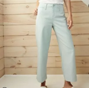 A New Day Pantalones Para Mujer High-Rise Pierna Ancha Recortada Relajados, Aqua 18 Nuevos con Etiquetas - Imagen 1 de 2