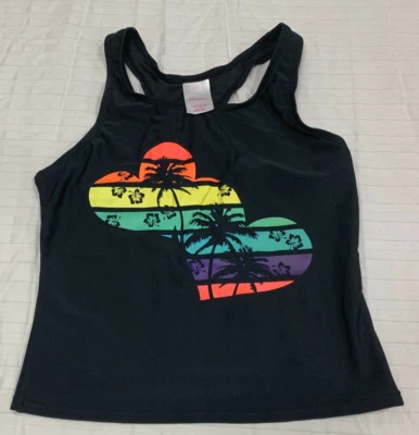 XHILARATION 女孩游泳背心上衣 L 10-12 — 第 1/3 张图片