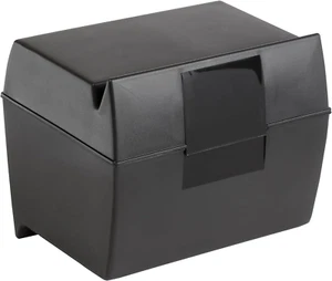 Oxford Kunststoff Karteikarten Box, 5 x 8 Zoll, 500 Karten Kapazität, schwarz (01581) - Bild 1 von 12