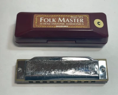 Armónica vintage Suzuki Folk Master modelo 1072 - llave C Foto 1 de 4