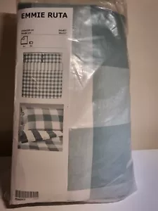 New IKEA Emmie Ruta King Size Duvet Cover & 2x Pillow Cases ( Green ) 503.799.66 - Picture 1 of 5